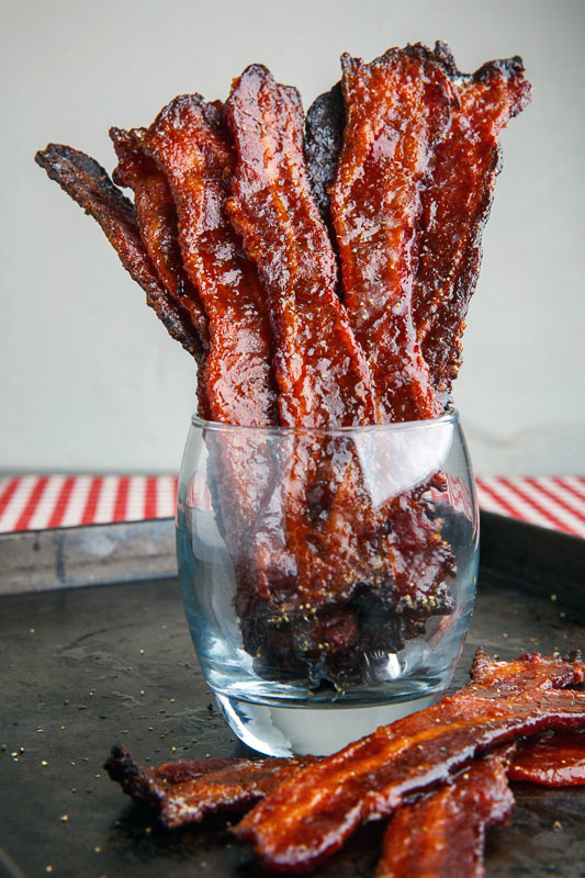What is a recipe for candied bacon?